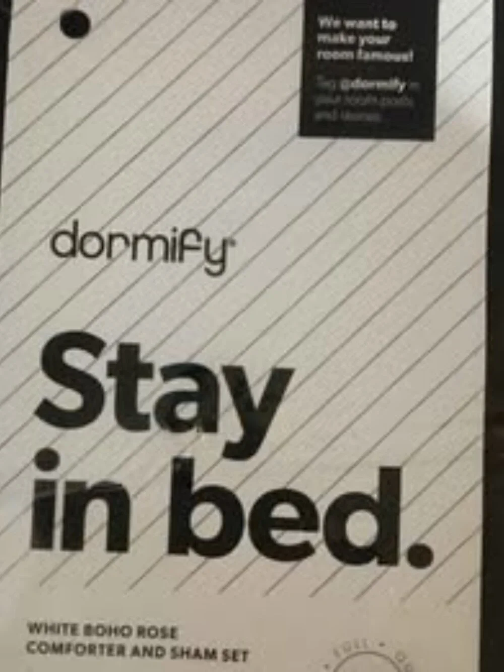 Dormify Boho Rose Comforter in Full/ Queen Size with Shams and Carry Bag